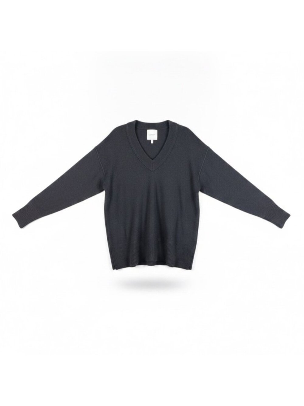 Aerie Women’s Black Recycled V-Neck Sweater Classic Fit Sz XS